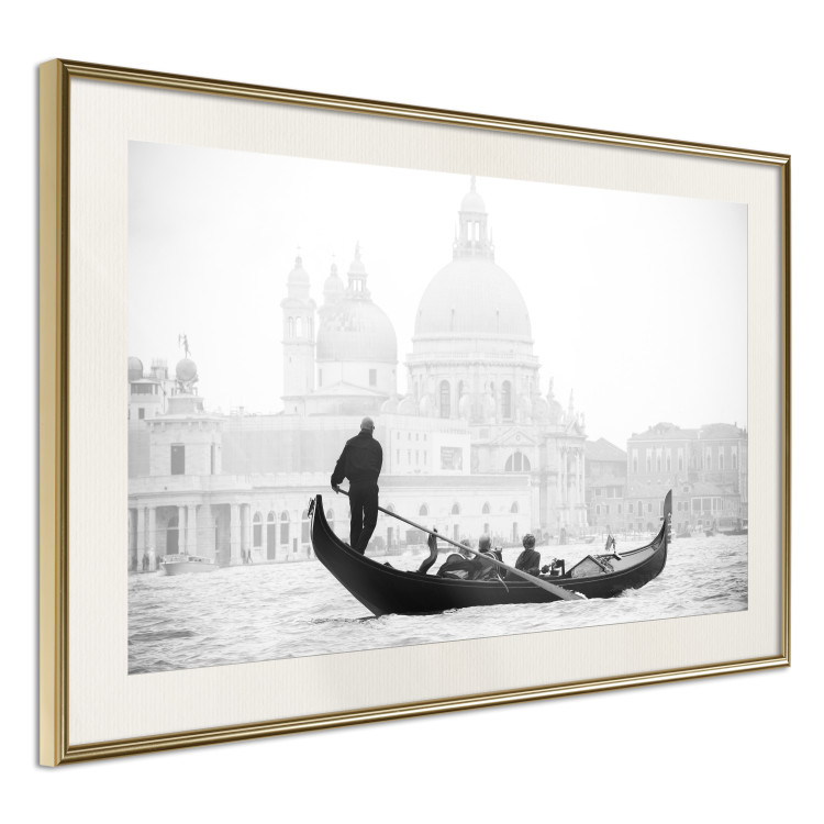 Wall Poster Gondola Ride - photograph of Venice architecture in black and white motif 123984 additionalImage 2