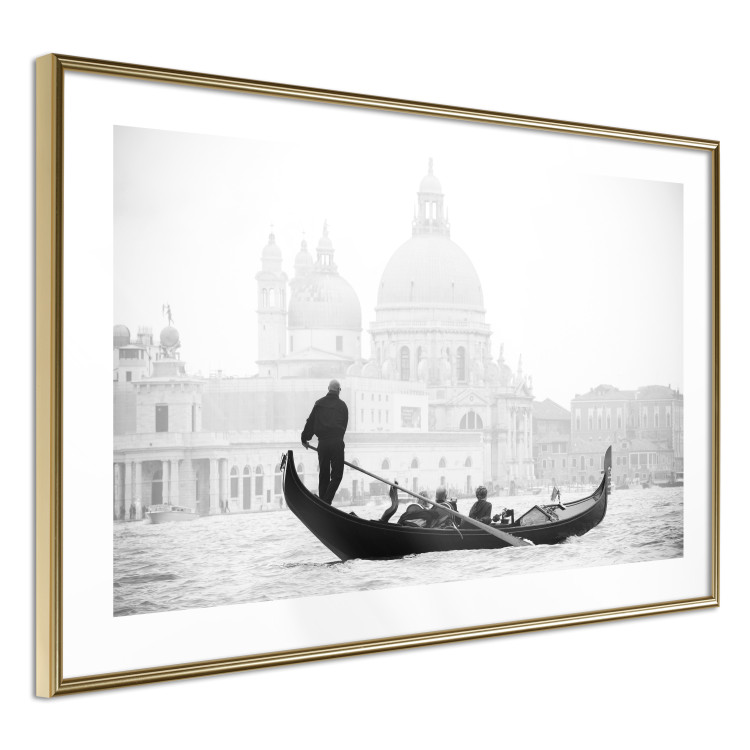 Wall Poster Gondola Ride - photograph of Venice architecture in black and white motif 123984 additionalImage 8