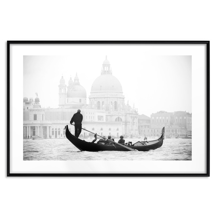 Wall Poster Gondola Ride - photograph of Venice architecture in black and white motif 123984 additionalImage 17