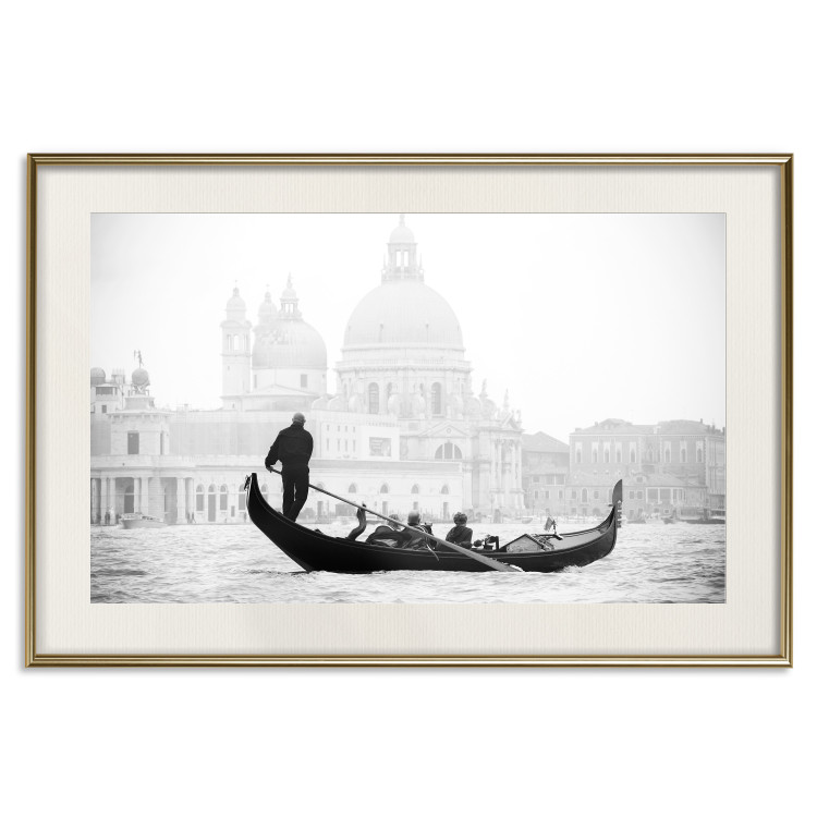 Wall Poster Gondola Ride - photograph of Venice architecture in black and white motif 123984 additionalImage 19