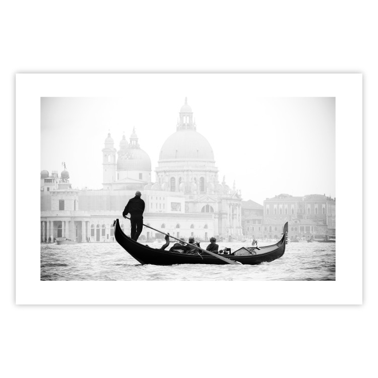 Wall Poster Gondola Ride - photograph of Venice architecture in black and white motif 123984 additionalImage 25