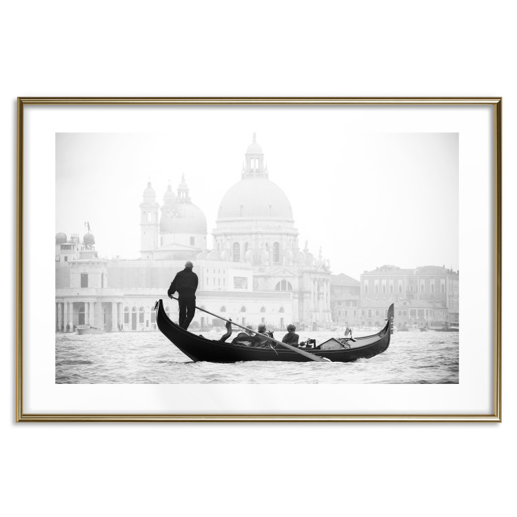 Wall Poster Gondola Ride - photograph of Venice architecture in black and white motif 123984 additionalImage 16