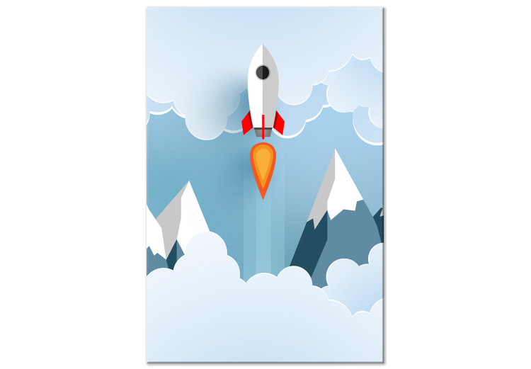 Canvas Print Rocket in the Clouds (1 Part) Vertical 125084