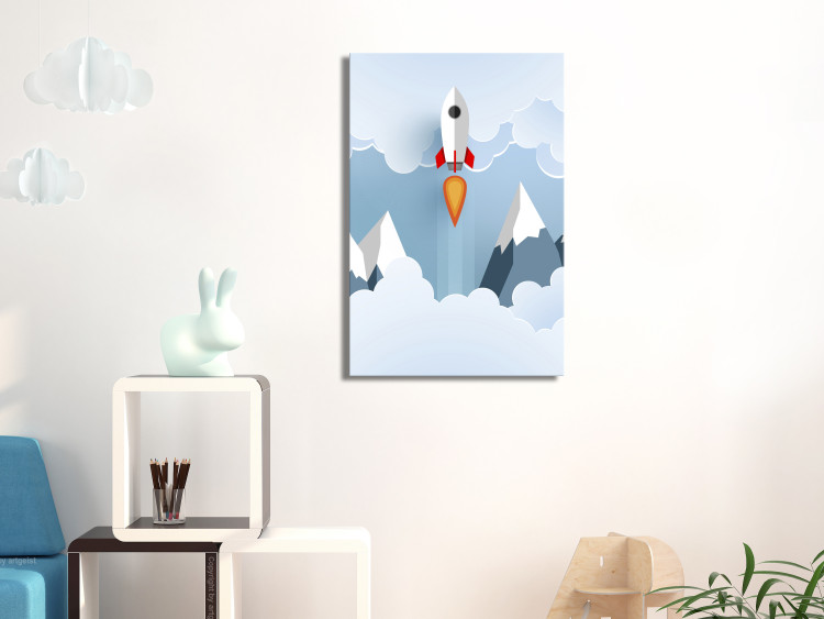 Canvas Print Rocket in the Clouds (1 Part) Vertical 125084 additionalImage 3