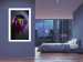 Wall Poster Layers of Abstract - purple-blue abstraction with a golden interior 125684 additionalThumb 2