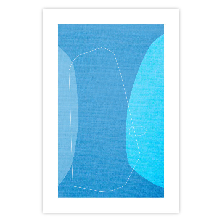 Poster Shapes of Blue - abstract blue composition of shapes and lines 126484 additionalImage 25