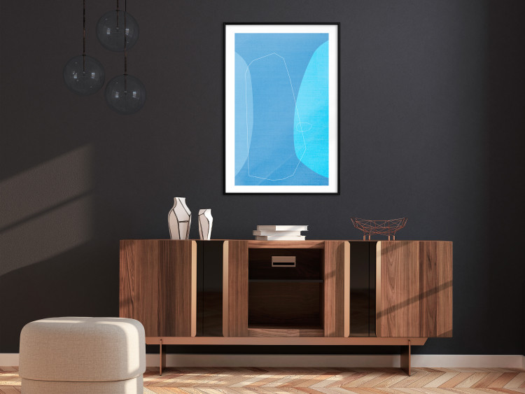 Poster Shapes of Blue - abstract blue composition of shapes and lines 126484 additionalImage 23