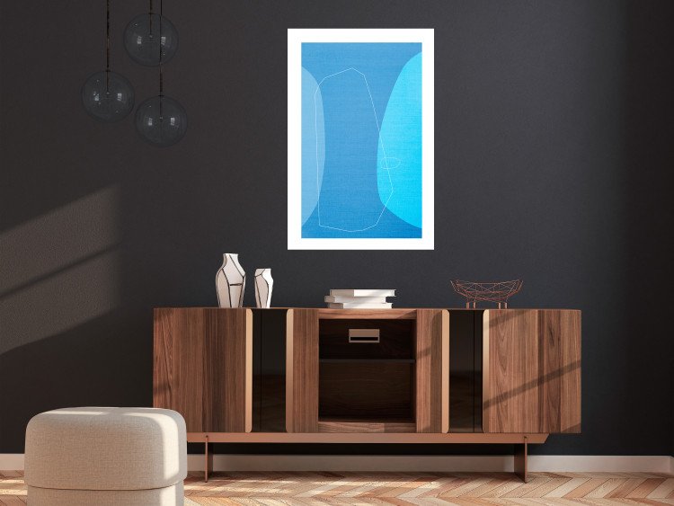 Poster Shapes of Blue - abstract blue composition of shapes and lines 126484 additionalImage 5