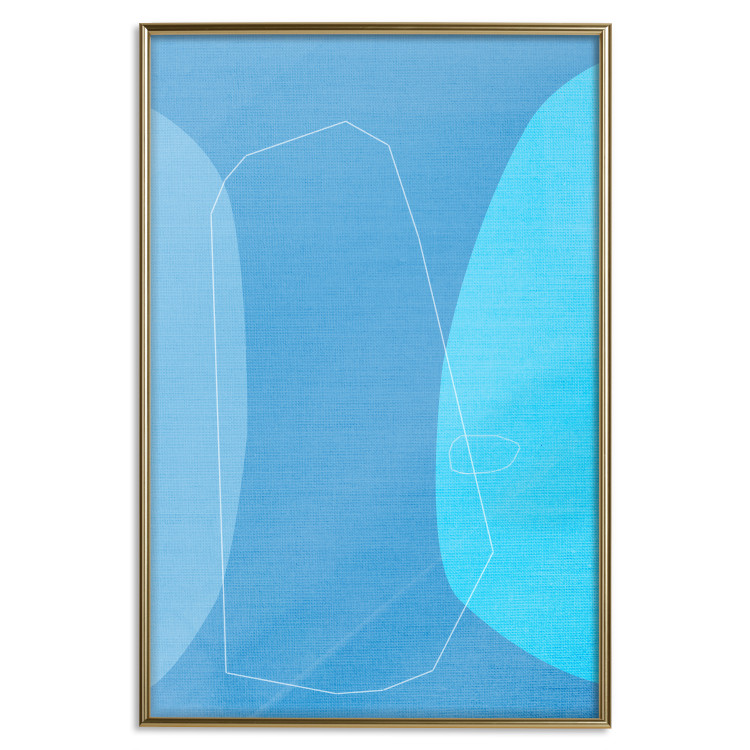 Poster Shapes of Blue - abstract blue composition of shapes and lines 126484 additionalImage 17