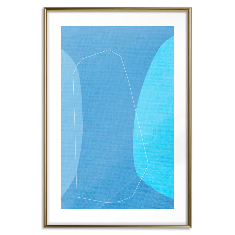 Poster Shapes of Blue - abstract blue composition of shapes and lines 126484 additionalImage 16