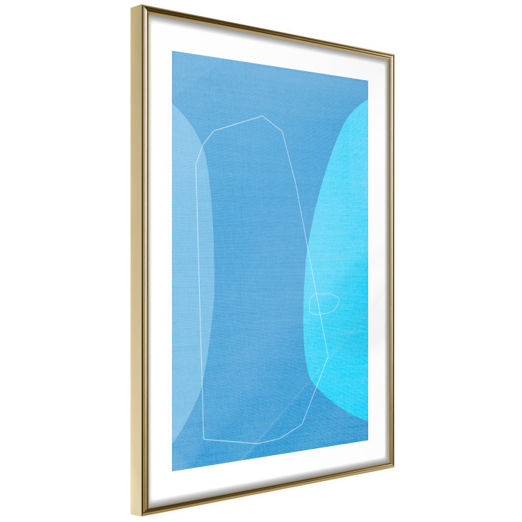 Poster Shapes of Blue - abstract blue composition of shapes and lines 126484 additionalImage 7