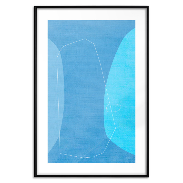 Poster Shapes of Blue - abstract blue composition of shapes and lines 126484 additionalImage 15