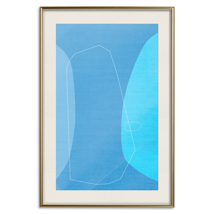 Poster Shapes of Blue - abstract blue composition of shapes and lines 126484 additionalImage 20