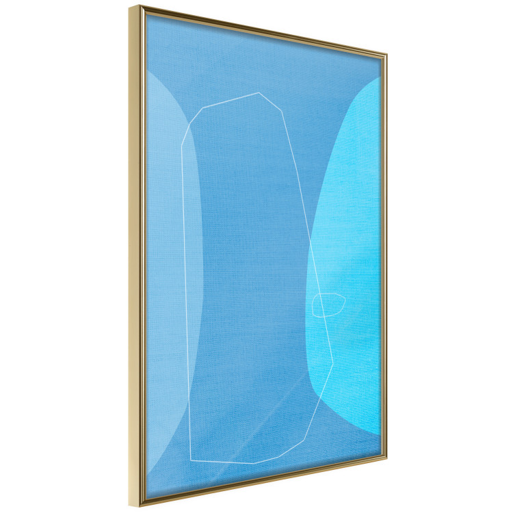 Poster Shapes of Blue - abstract blue composition of shapes and lines 126484 additionalImage 12