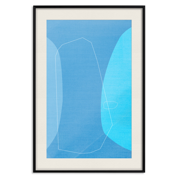 Poster Shapes of Blue - abstract blue composition of shapes and lines 126484 additionalImage 19