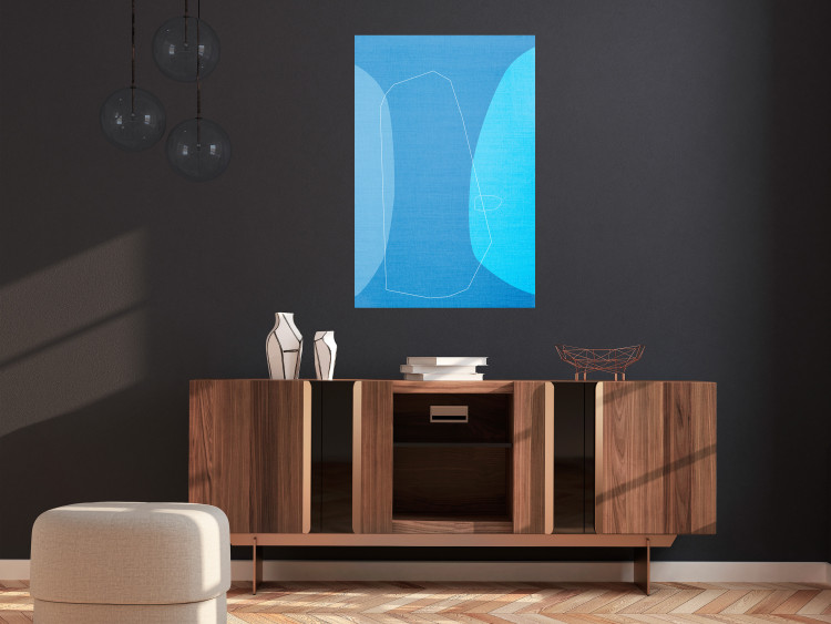 Poster Shapes of Blue - abstract blue composition of shapes and lines 126484 additionalImage 4