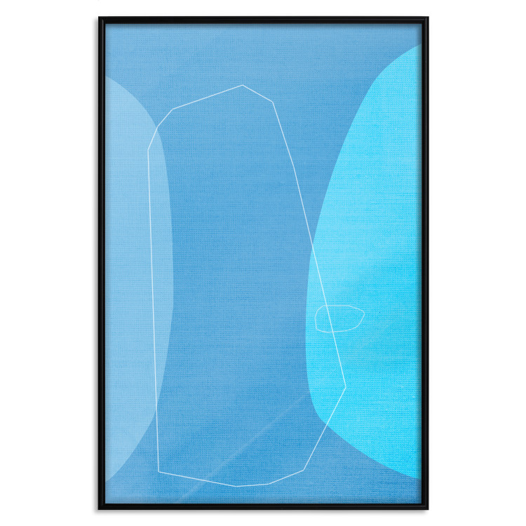 Poster Shapes of Blue - abstract blue composition of shapes and lines 126484 additionalImage 16