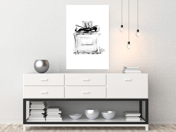 Wall Poster Perfume Bottle - black and white sketch of a glass perfume container 126684 additionalImage 5