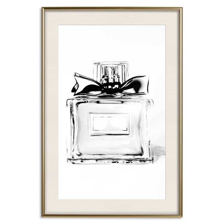 Wall Poster Perfume Bottle - black and white sketch of a glass perfume container 126684 additionalImage 20