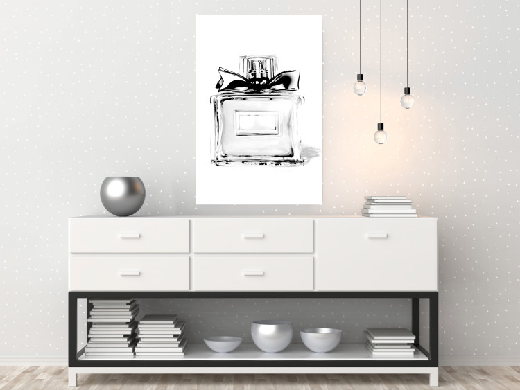 Wall Poster Perfume Bottle - black and white sketch of a glass perfume container 126684 additionalImage 4
