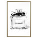 Wall Poster Perfume Bottle - black and white sketch of a glass perfume container 126684 additionalThumb 21