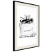 Wall Poster Perfume Bottle - black and white sketch of a glass perfume container 126684 additionalThumb 2