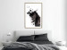 Poster Abstract Element - black horse and abstract spots on a white background 126884 additionalThumb 13