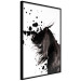 Poster Abstract Element - black horse and abstract spots on a white background 126884 additionalThumb 11