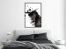 Poster Abstract Element - black horse and abstract spots on a white background 126884 additionalThumb 4