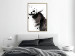 Poster Abstract Element - black horse and abstract spots on a white background 126884 additionalThumb 5