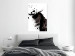 Poster Abstract Element - black horse and abstract spots on a white background 126884 additionalThumb 2