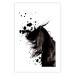 Poster Abstract Element - black horse and abstract spots on a white background 126884 additionalThumb 19