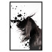 Poster Abstract Element - black horse and abstract spots on a white background 126884 additionalThumb 16