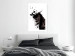 Poster Abstract Element - black horse and abstract spots on a white background 126884 additionalThumb 3