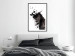 Poster Abstract Element - black horse and abstract spots on a white background 126884 additionalThumb 18