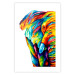 Poster Colorful Elephant - abstract animal in various colors on a white background 126984 additionalThumb 19