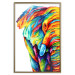 Poster Colorful Elephant - abstract animal in various colors on a white background 126984 additionalThumb 17