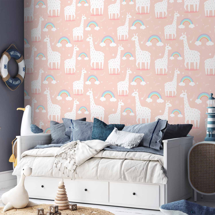 Modern Wallpaper Llamas and Rainbows 127184 additionalImage 9