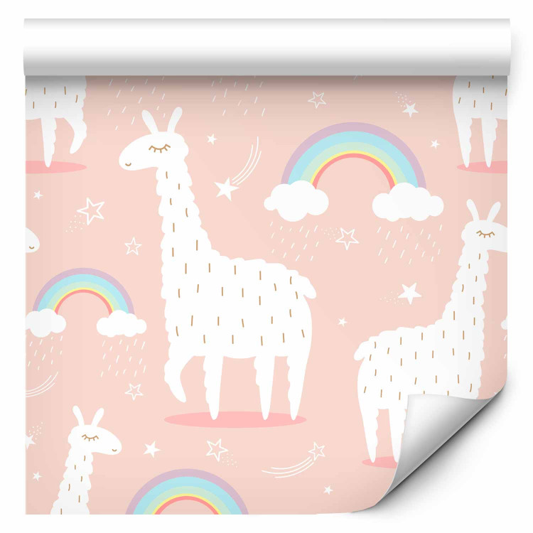 Modern Wallpaper Llamas and Rainbows 127184 additionalImage 1