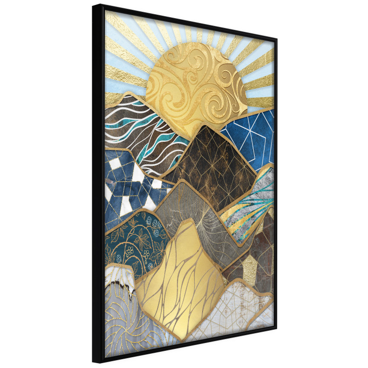 Poster Magical Land - abstract mountain landscape in mosaic form 128084 additionalImage 11