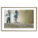 Wall Poster Young Generation - graffiti of boys coloring with crayons on the wall 128384 additionalThumb 14