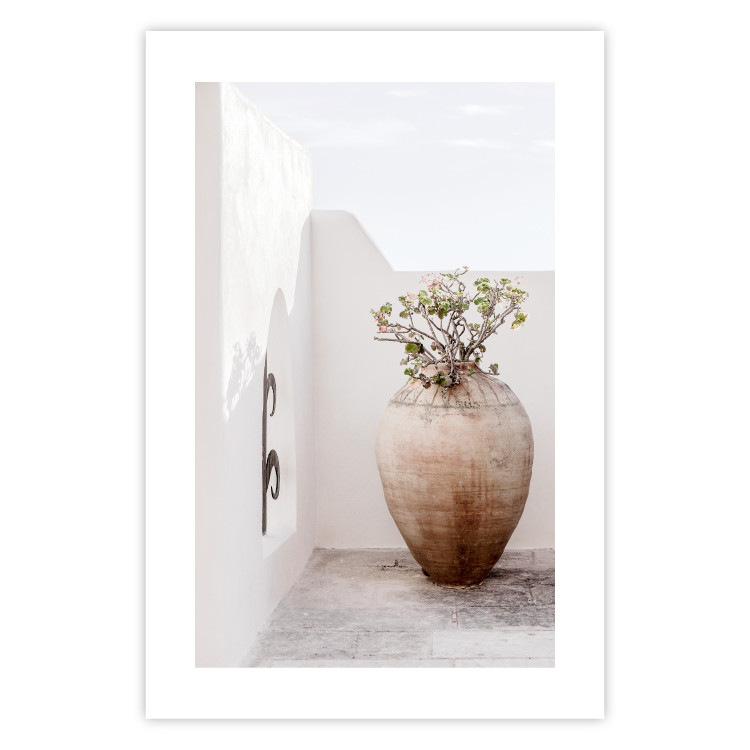 Wall Poster Stone Silence - vase with green plant against bright architecture backdrop 129484 additionalImage 19