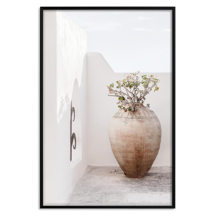 Wall Poster Stone Silence - vase with green plant against bright architecture backdrop 129484 additionalImage 18
