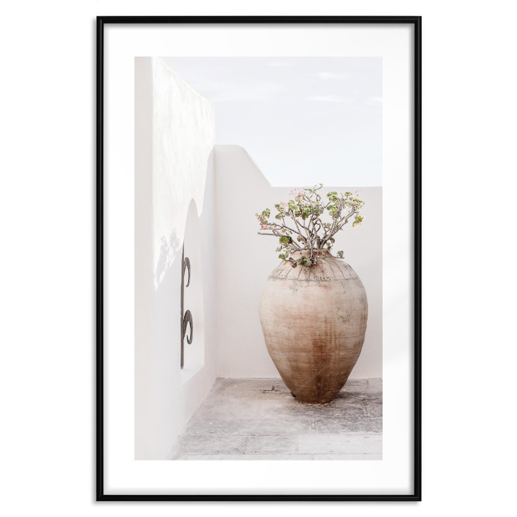 Wall Poster Stone Silence - vase with green plant against bright architecture backdrop 129484 additionalImage 15