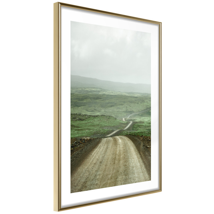 Poster Road Through Plains - landscape of a road and green fields against the sky 130384 additionalImage 9