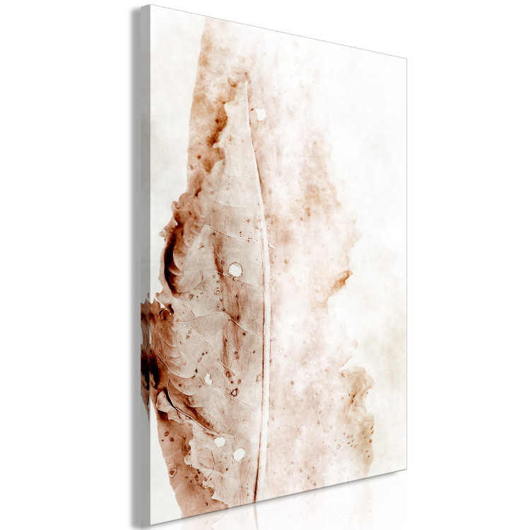Canvas Mature Leaf (1-piece) Vertical - abstract leaf in boho style 131684 additionalImage 2