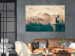 Canvas Print Proud Stag (1-piece) Wide - misty forest landscape scenery 131984 additionalThumb 3