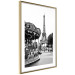 Wall Poster Parisian Carousel - black and white carousel landscape with the Eiffel Tower in the background 132284 additionalThumb 7