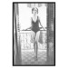Wall Poster Petite Woman - black and white photograph of a slender woman on a balcony 134184 additionalThumb 16