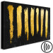 Canvas Art Print Golden brush lines - modern abstraction on black background 134384 additionalThumb 6